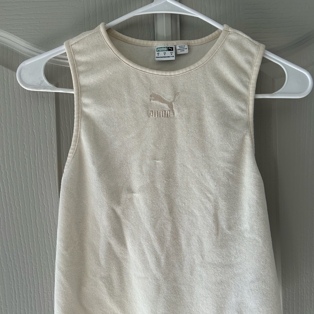 Puma Off-White Textured Top